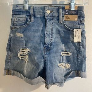 Aeropostale denim high rise curvy shorts